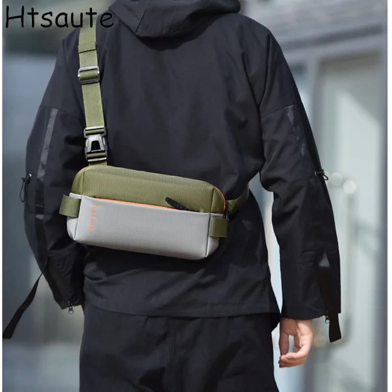 Marsupi da uomo impermeabili Marsupio da petto alla moda Sport all'aria aperta Borsa da viaggio a tracolla da viaggio casual Cintura da uomo bolso hombre