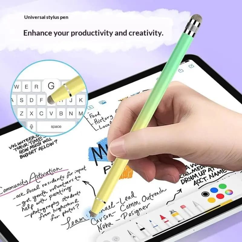 For Universal Capacitive Screen Smart Phone Tablet Mesh Fiber Capacitive Stylus Pen Double Nib Touch Screen Pens Drawing Pen