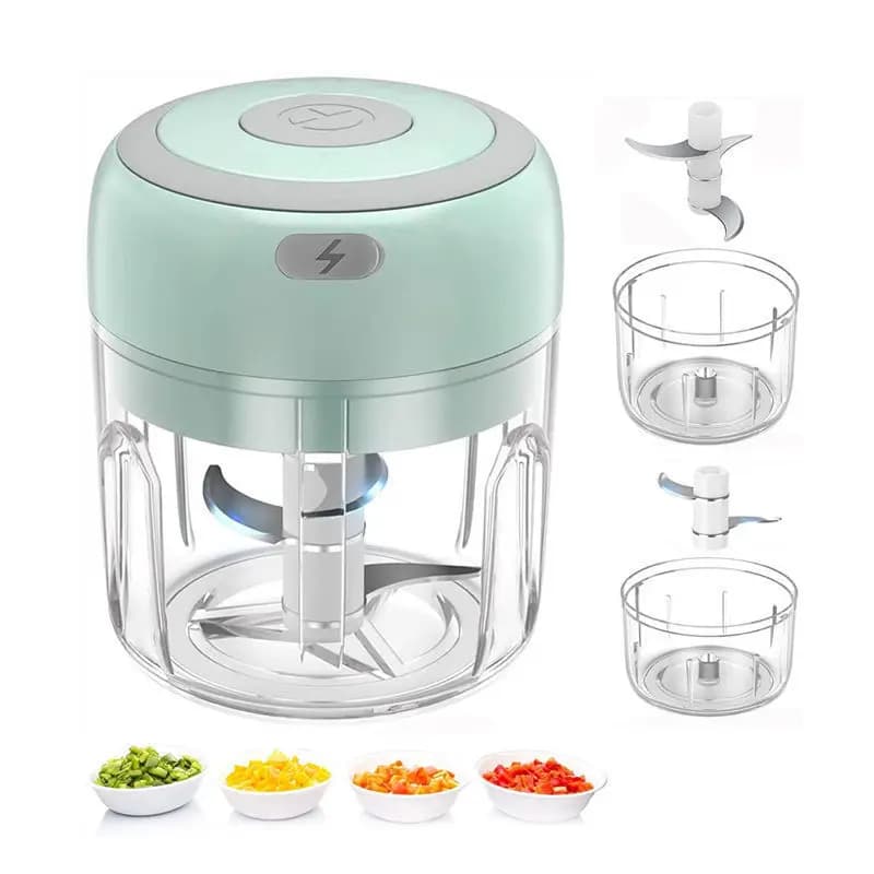 Tritatutto elettrico multifunzionale per aglio 100/250 ml Smerigliatrice portatile per verdure Mixer per cipolle Schiacciatrice per cucina