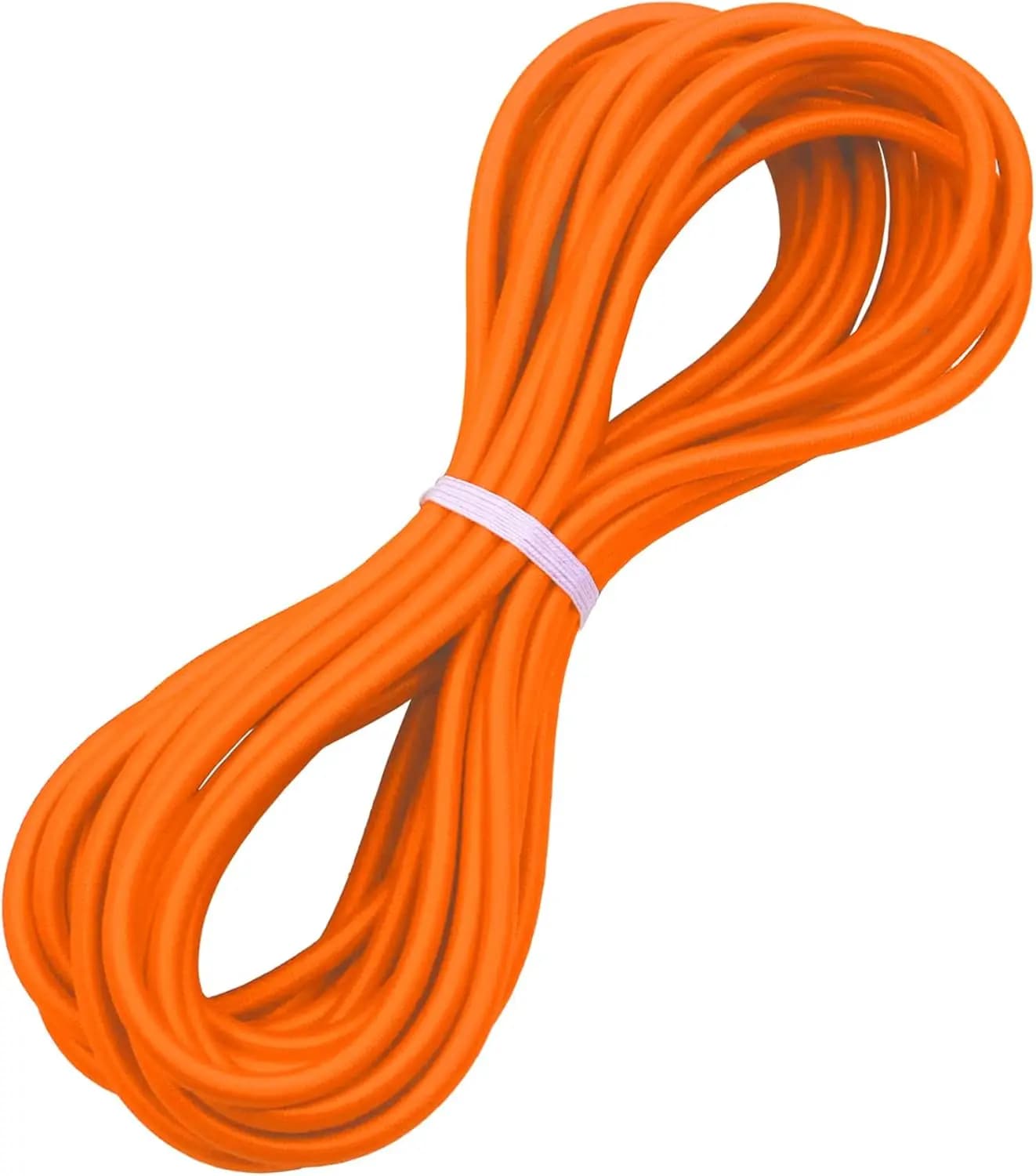 Corde Elastiche Bungee di Grado Marino da 25ft 1/4", Corda Elastica Resistente per Kayak, Progetti Fai-da-Te, Arancione