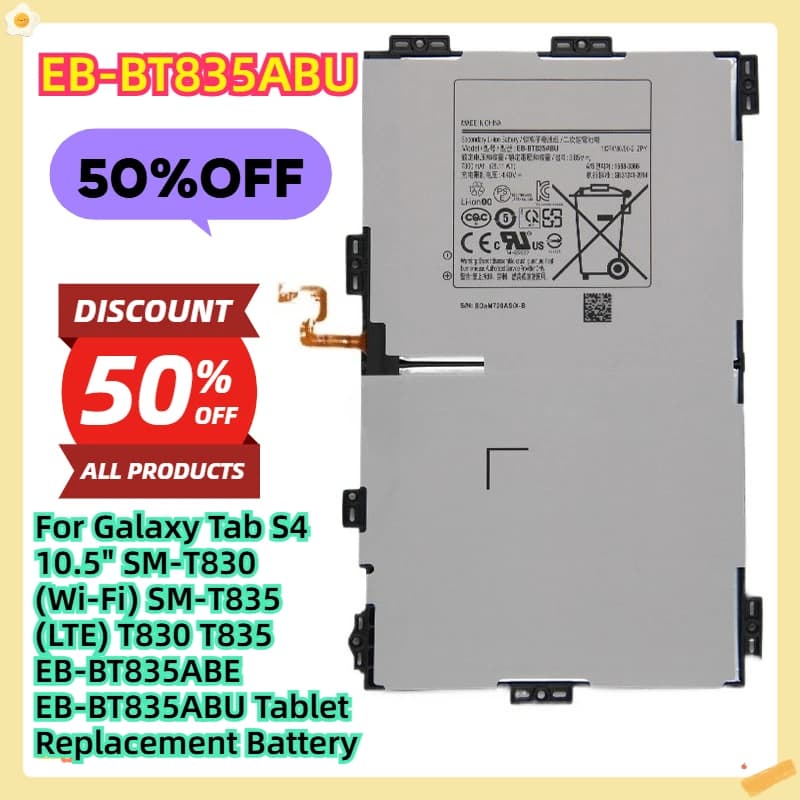 Per Galaxy Tab S4 10.5 "SM-T830 (Wi-Fi) SM-T835 (LTE) T830 T835 EB-BT835ABE EB-BT835ABU Tablet Batteria di ricambio