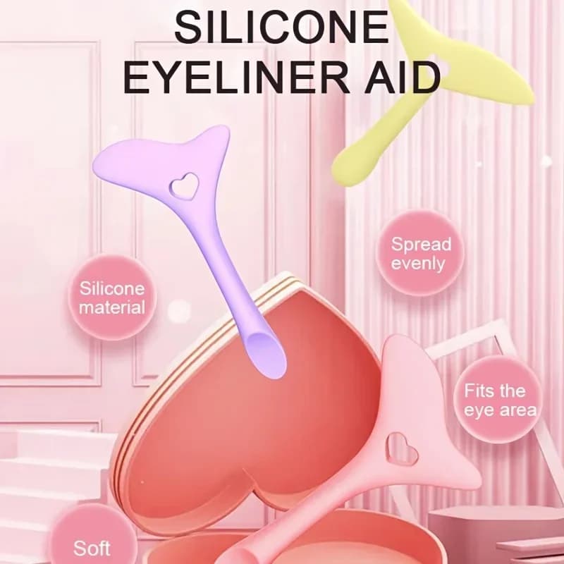 Silicone Eyeliner Stencils, multipurpose protections for mascara, eye shadow and eyelashes, quick tools for cat eyes makeup