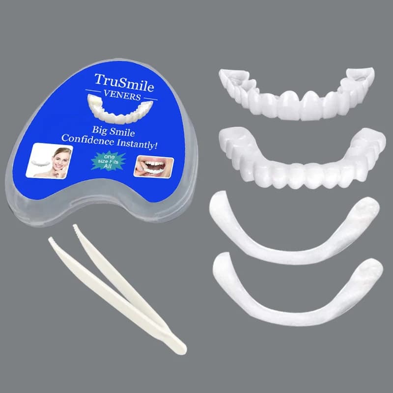 Snap Teeth Kit for Veneer Cover for Prosthetics Model of Temporary Replacement Teeth for Fake Tooth Whitening