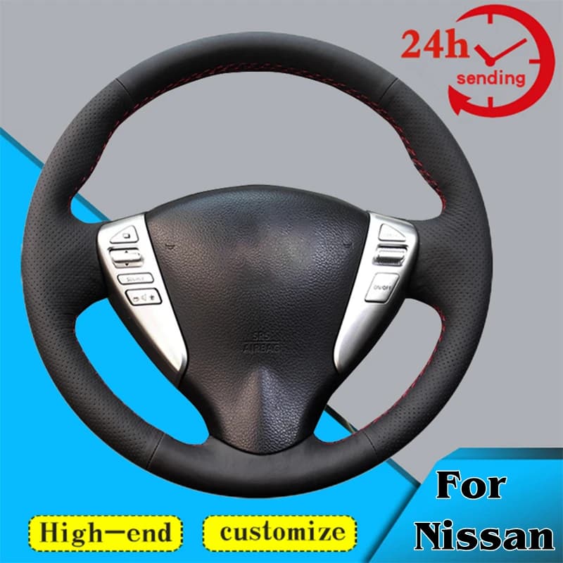 Custom Car Seat Cover 100% anti-slip braid suitable for NISSAN VERSA 2013 2014 2015 interior accessories steering wheel cover