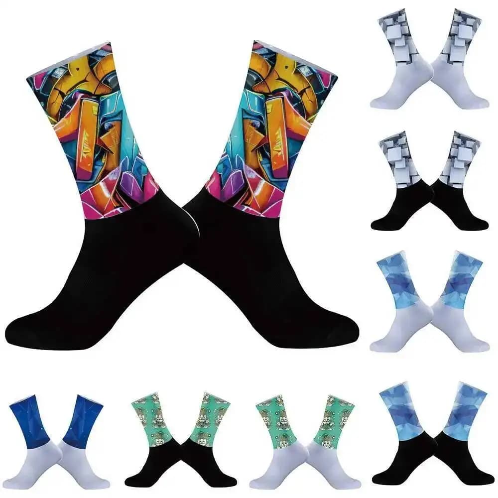 Men's Cycling Socks Bicycle Racing Bike Socks 2024 New Summer Silicon Socks