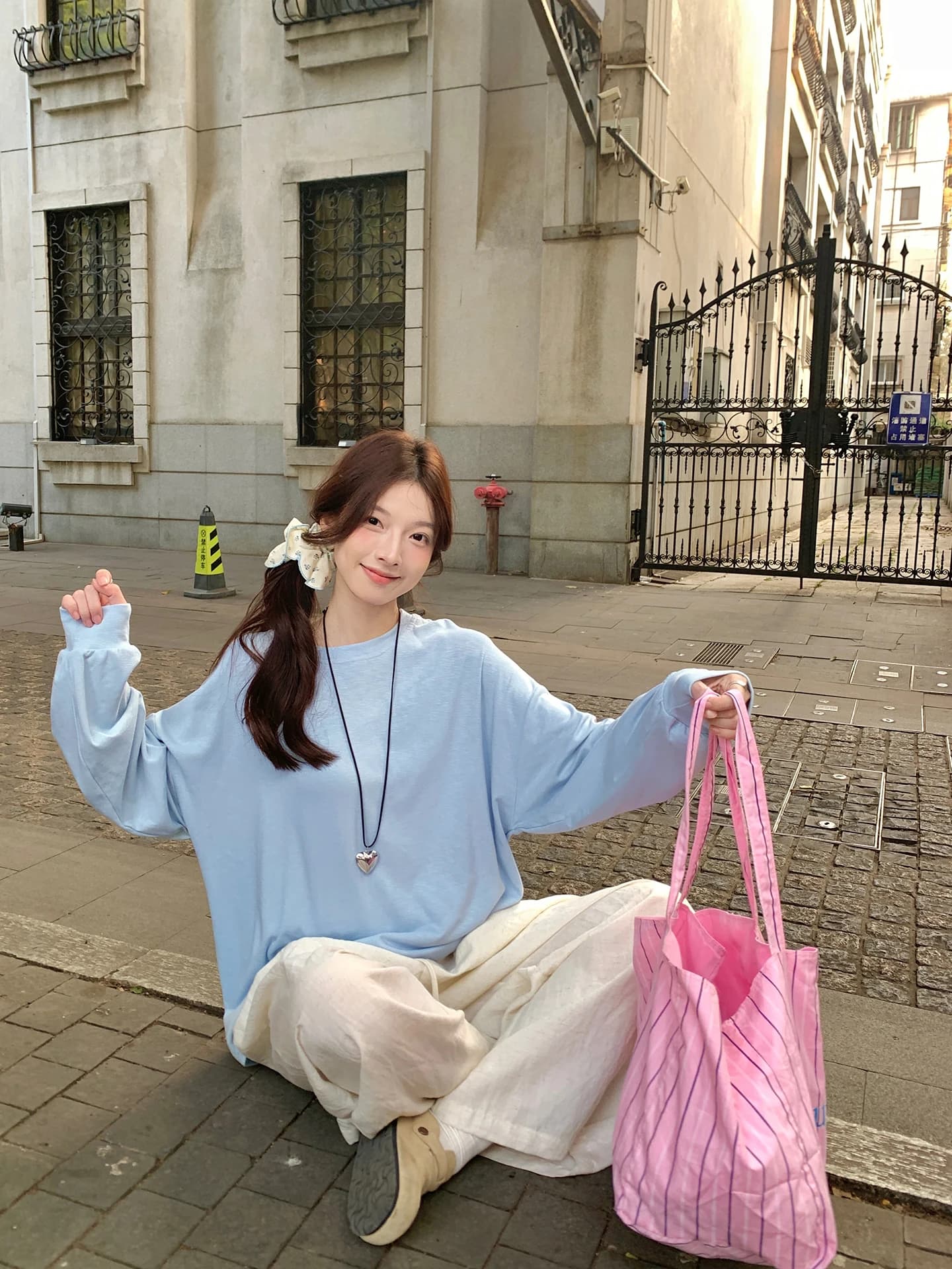 Loose Fit Long Sleeve round Neck T-Shirt Women's Spring New Style Comfortable Cotton Casual Basic Color Top