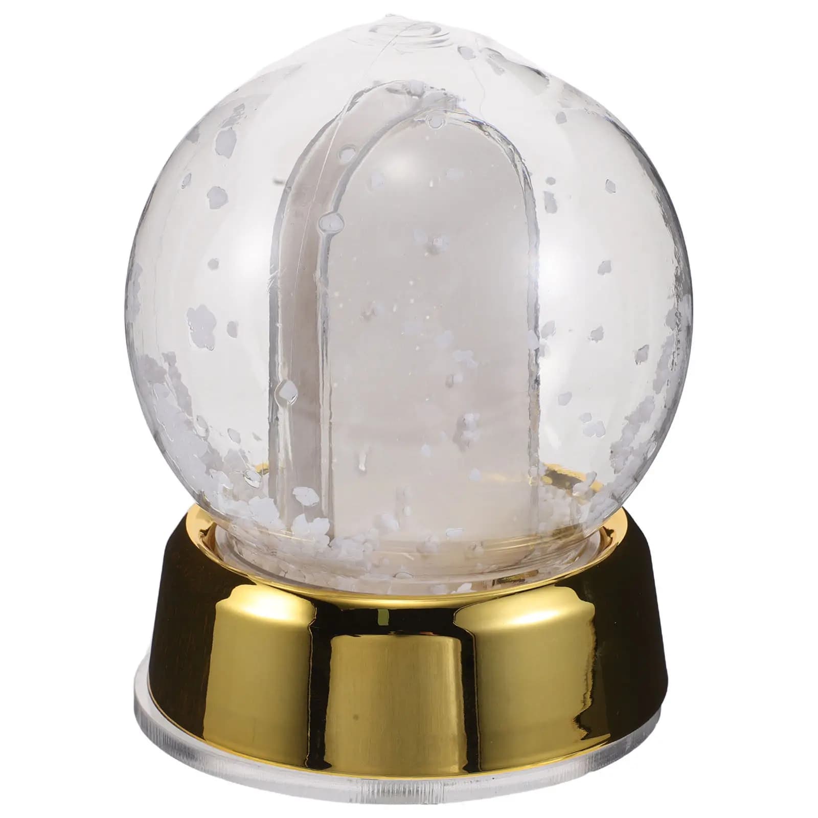 Globo di Neve in Plastica Vuoto 11x8cm per Sublimazione, Cornice Portafoto Natalizia Fai-da-Te, Decorazione Casa, Espositore per Foto