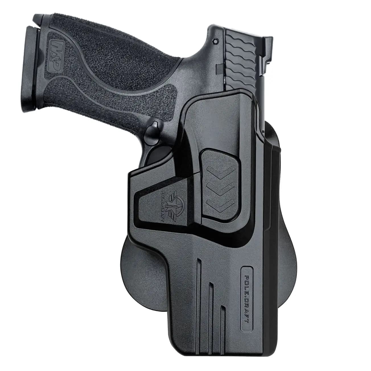OWB Fondina Paddle Polymer Fit: Glock 17 (Gen 1-5) / Glock 22 31 (Gen 1-4) Compatibile con Glock 19 19X 25 44 45 (Gen 1-5)