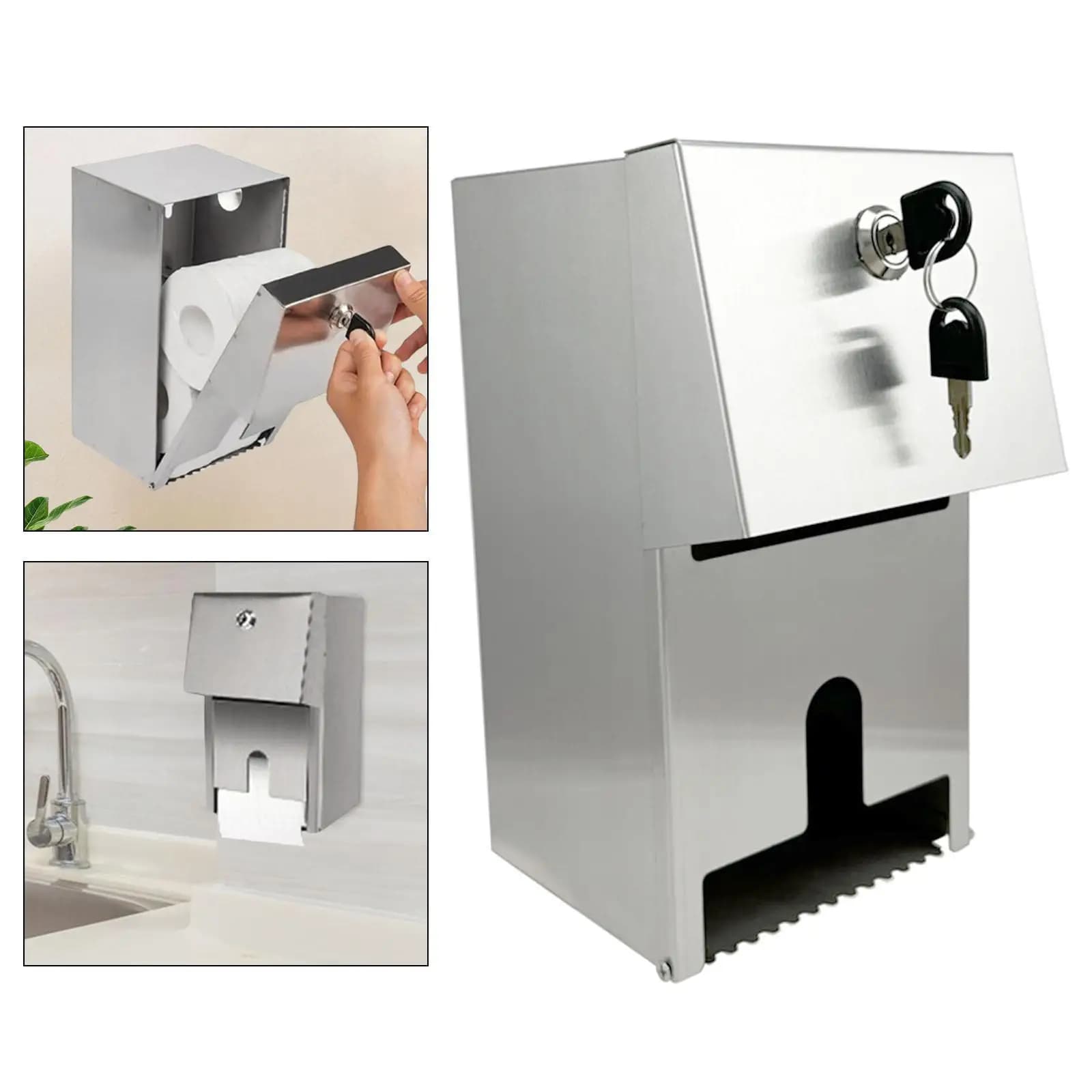 Dispenser Commerciale per Carta Igienica, Portarotolo Facile da Pulire per Cucina, Hotel, Centri Commerciali, Uffici e Luoghi Pubblici