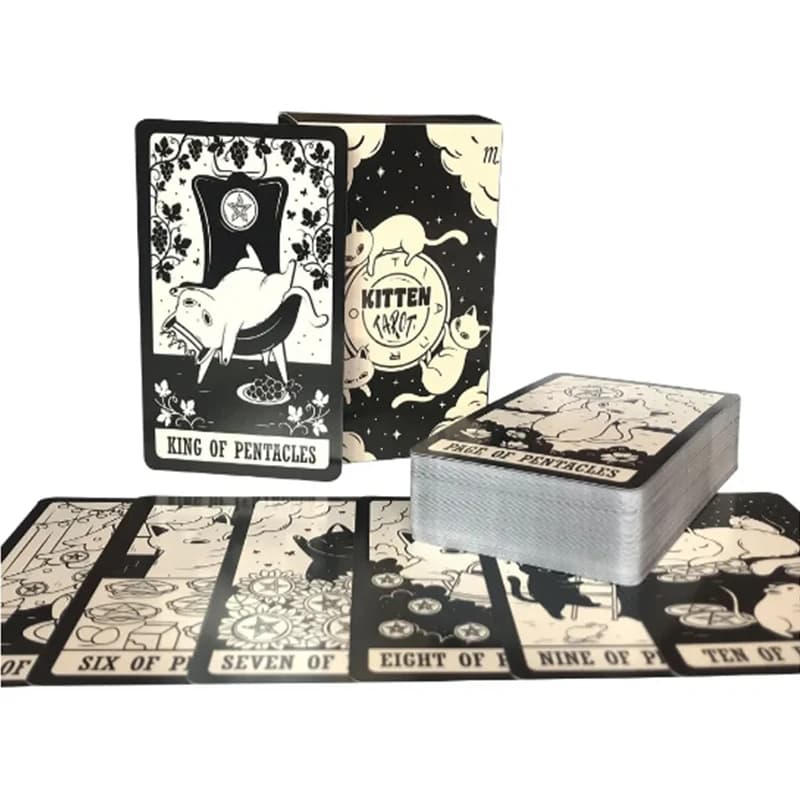 Cat Kitten Tarot Cards A 78 Deck Oracle English Visions Divination Edition Borad Playing Games