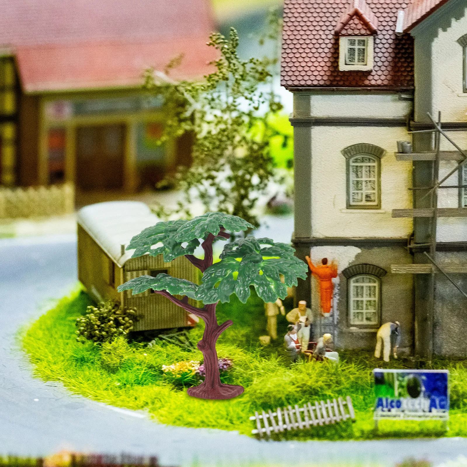 Set of 8 Artificial Miniature Trees for Landscape Decoration, DIY Design for Sand Tables