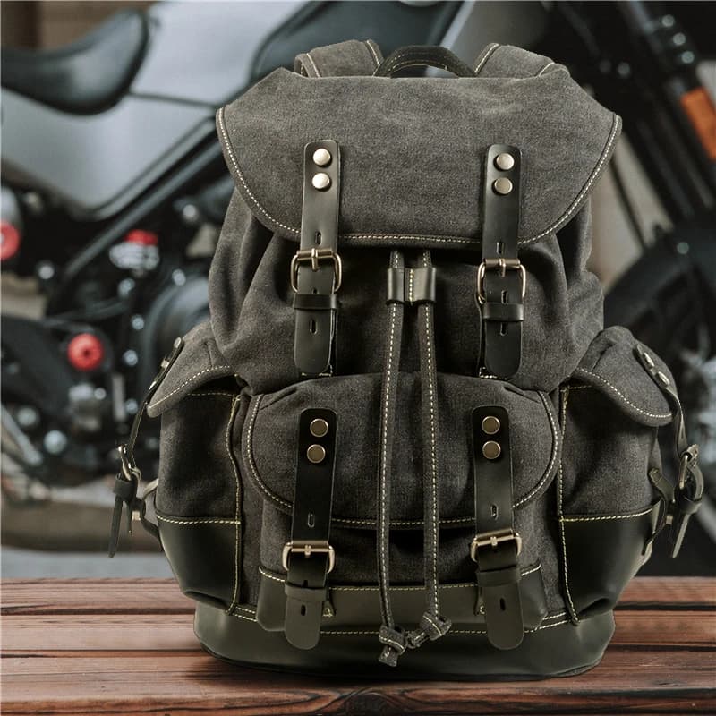 Outdoor Travel Large Capacity Mountain Climbing Tactical Canvas Backpack Double Shoulder Drone Series Tribe Vintage Artistic ...
