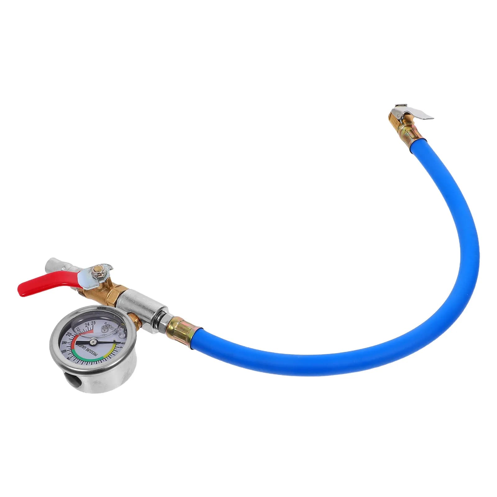 Manometro per Pneumatici Professionale, Strumento di Gonfiaggio Preciso con Mini Tubo Compatto per Auto e Bici, Tester Portatile per Pressione Pneumatici
