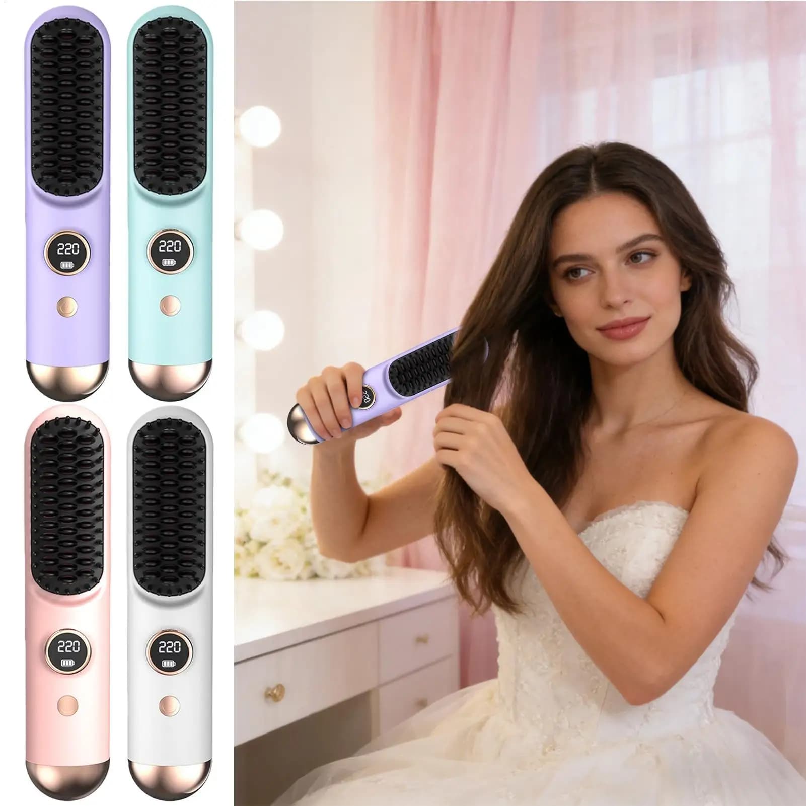 Wi-Fi-free brush 9 Levels Heating Fast 35W Portable for Home and Salone Ideal for Holiday