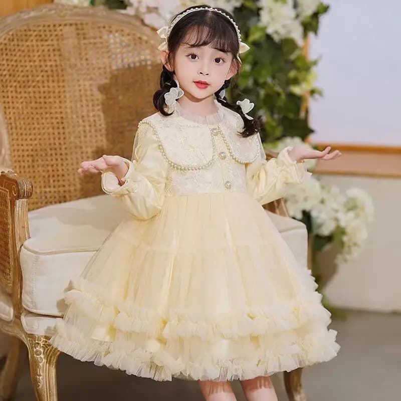 Set di cappotti casual Kawaii Abbigliamento per bambini di moda Abito da lavoro pesante per ragazza 2025 Abito da principessa per bambina di fiori per bambina nuova primavera