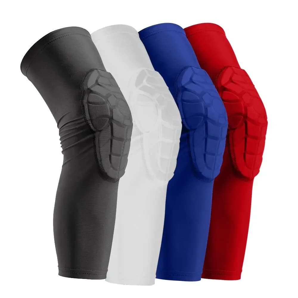 Ginocchiere a Compressione per Bambini Honeycomb, Forte Compressione, Asciugatura Rapida, Protezione Anti-Collisione, Elastico Antiurto