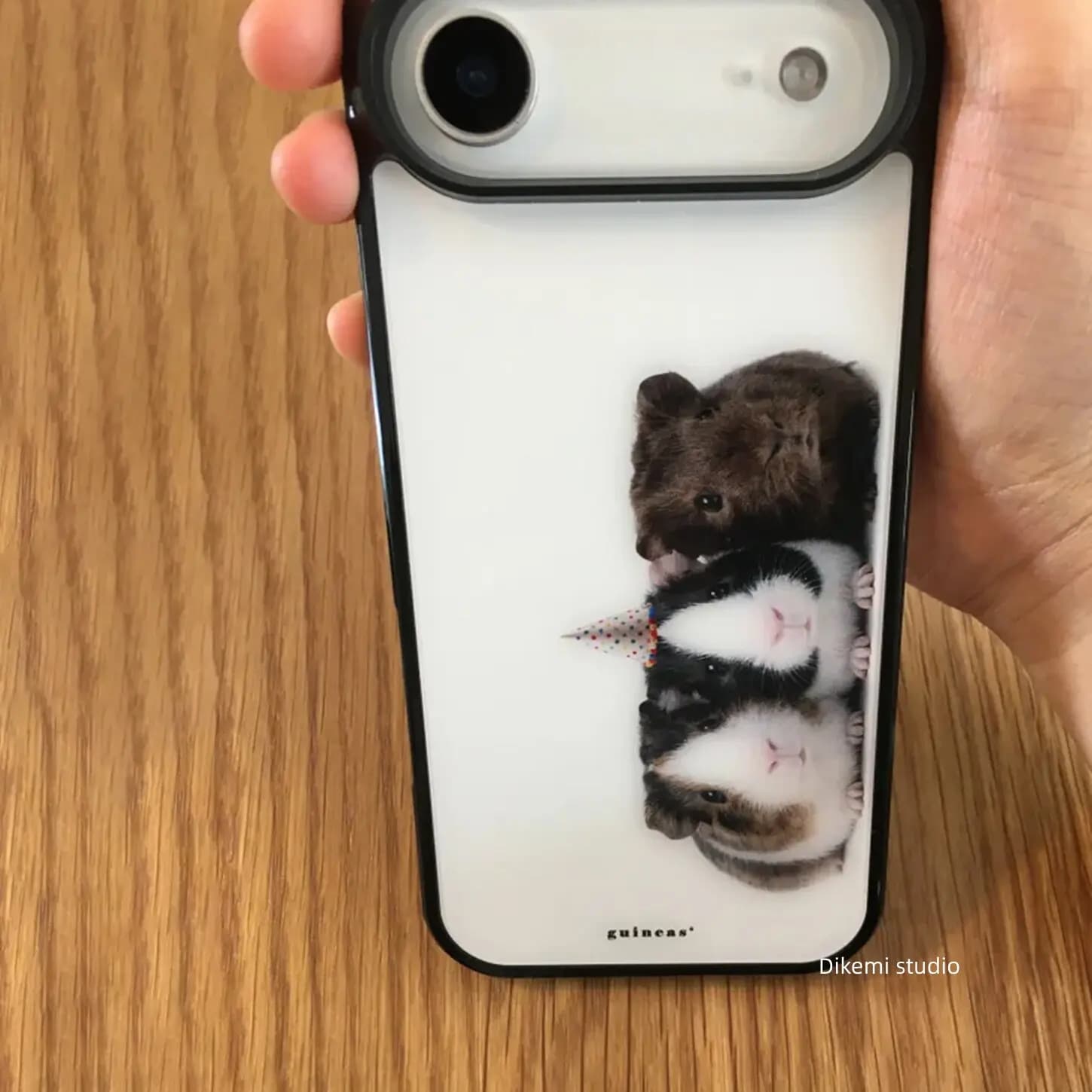 Korean Ins Lovely Three Guinea Pigs Phone Case For iPhone 17 Air 16 Pro Max 15 14 Plus 13 12 11 Shockproof Silicone Back Cover