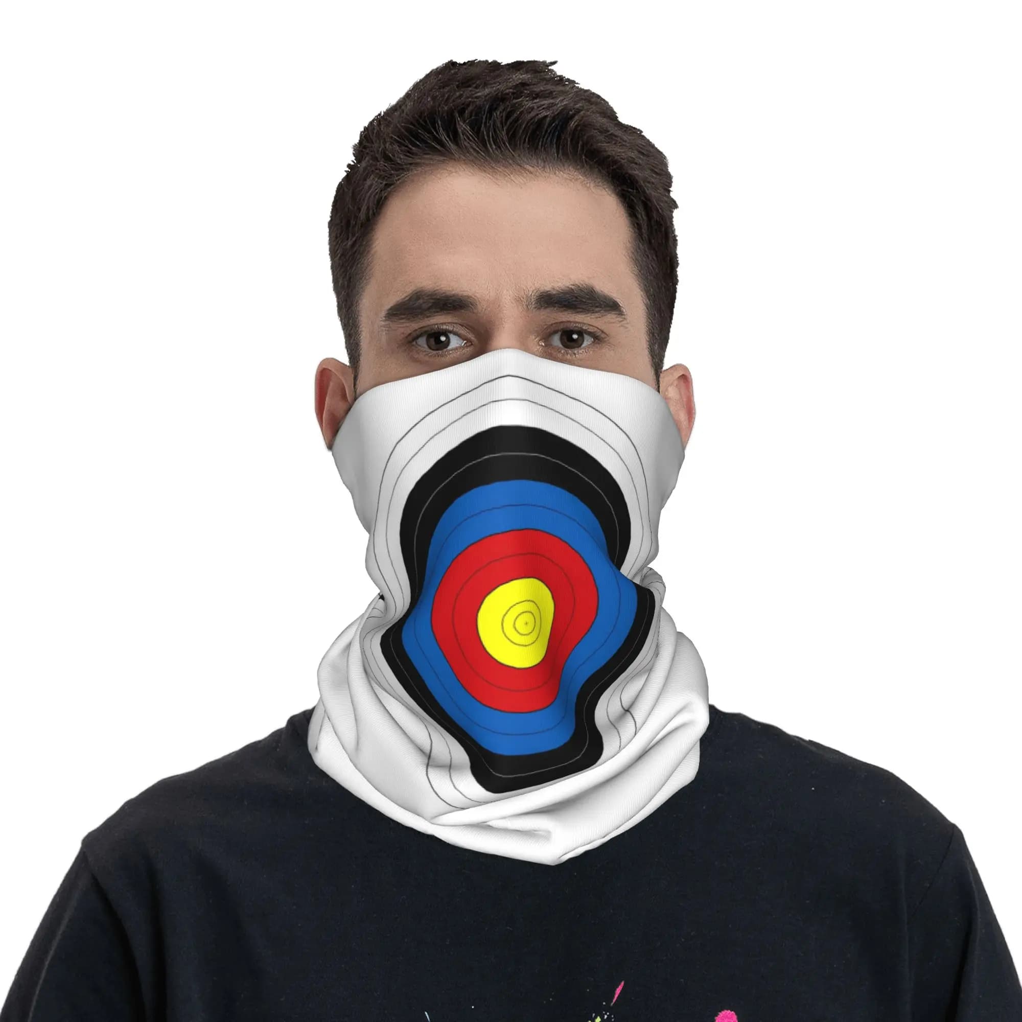 Sciarpa Multifunzione con Stampa Bersaglio da Tiro con l'Arco, Maschera per il Collo, Bandana, Sciarpa per Ciclismo, Escursionismo, Pesca, per Uomini e Donne, Lavabile