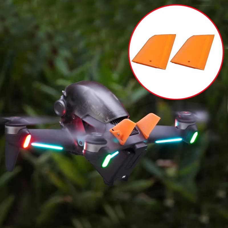 Vertical tail wing Rear aerodynamic flight Reduces drag Modified accessories for 3D printed balanced empenage for DJI FPV RC drone