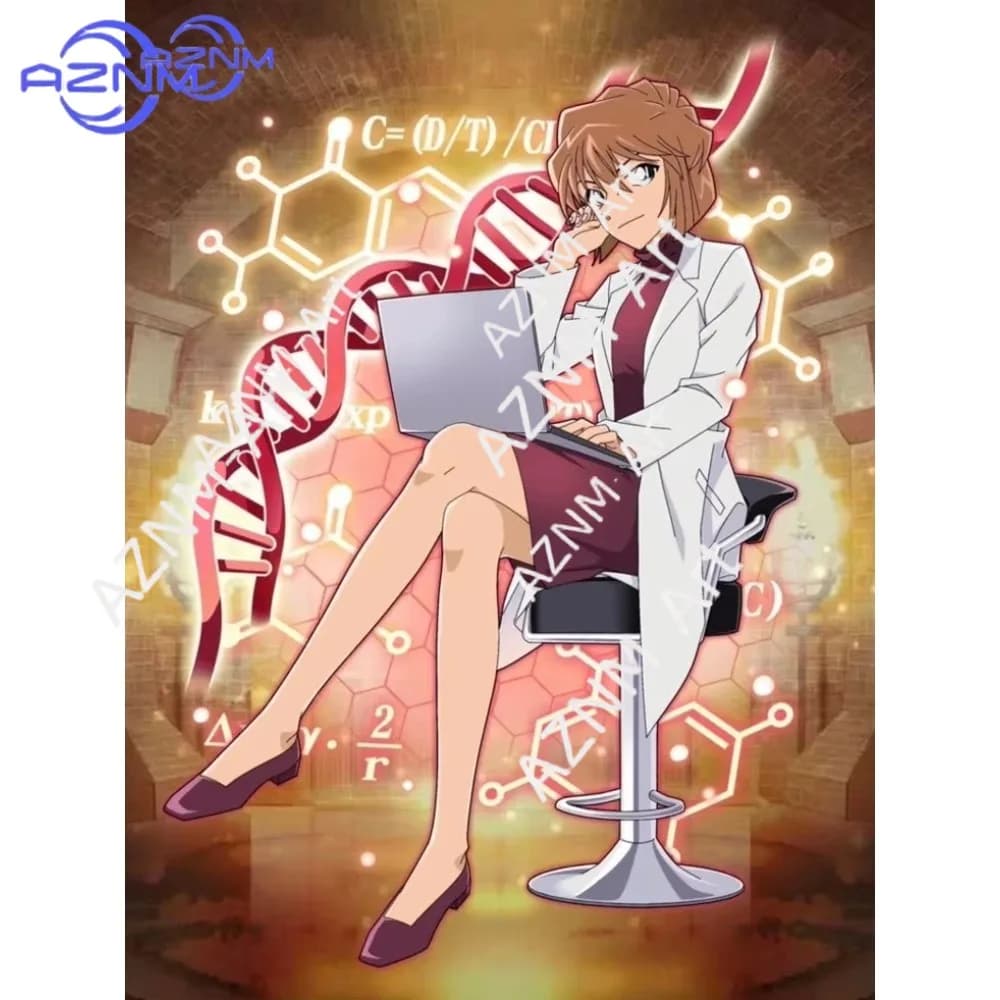 1 pz Diamond Painting Detective Conan Anime, con strass quadrati e rotondi, immagine ricamata, decorazione per la casa, regalo