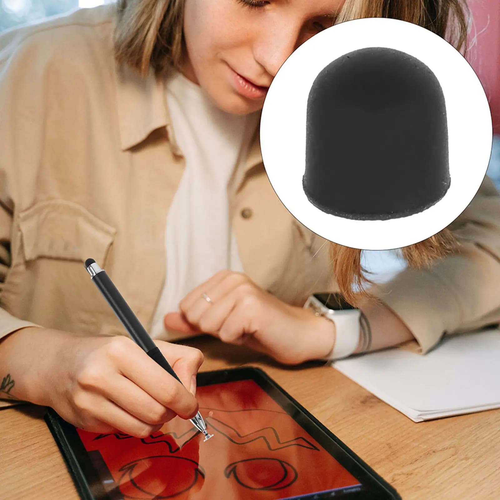 100 Pezzi di Punte di Ricambio in Silicone per Stilo, Compatibili con Penne Touchscreen Capacitive, Tablet, Smartphone e Dispositivi di Disegno, Precisi e Scorrevoli