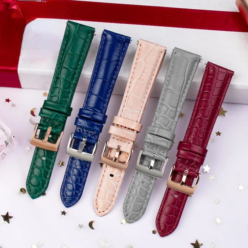 Adatto per cinturino per orologio Swarovski da donna in vera pelle 5452495 5452498 Bracciale in pelle verde sottomarino 17 mm