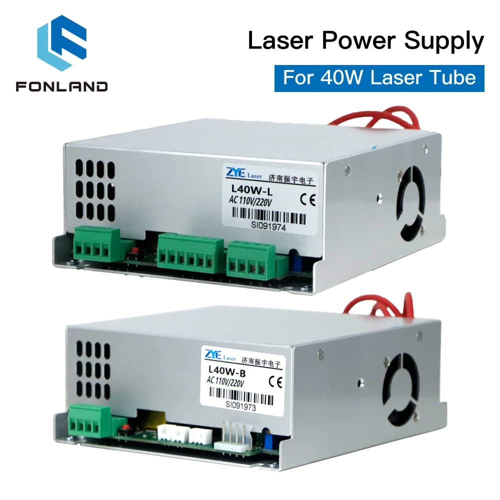 Fonland 40W CO2 Alimentatore laser MYJG-40W NW 110V/220V per macchina da taglio per incisione di tubi laser