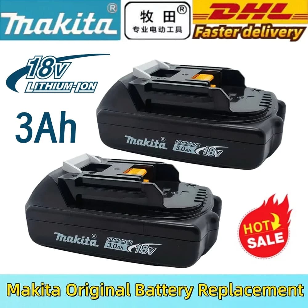 Original battery Makita BL1860 18V 3AH for electric lithium-ion tools, battery for electric tools Makita BL1840 BL1850B BL1860B, 18V charger