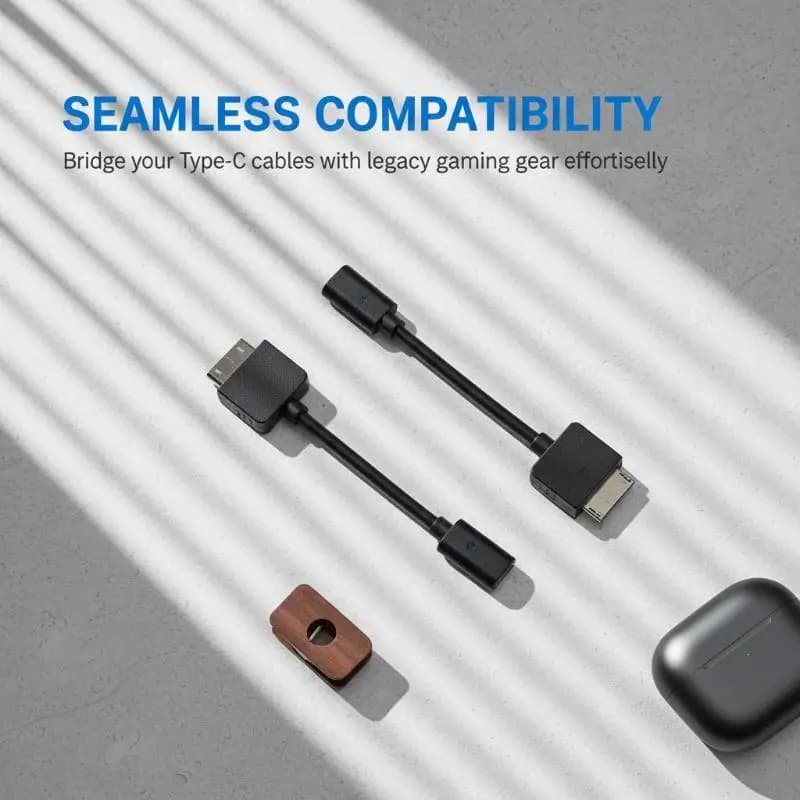 Cavo di ricarica da USB-C femmina a PSP GO, 10 cm, nero, cavo di alimentazione corto per console di gioco portatile, accessorio caricabatterie