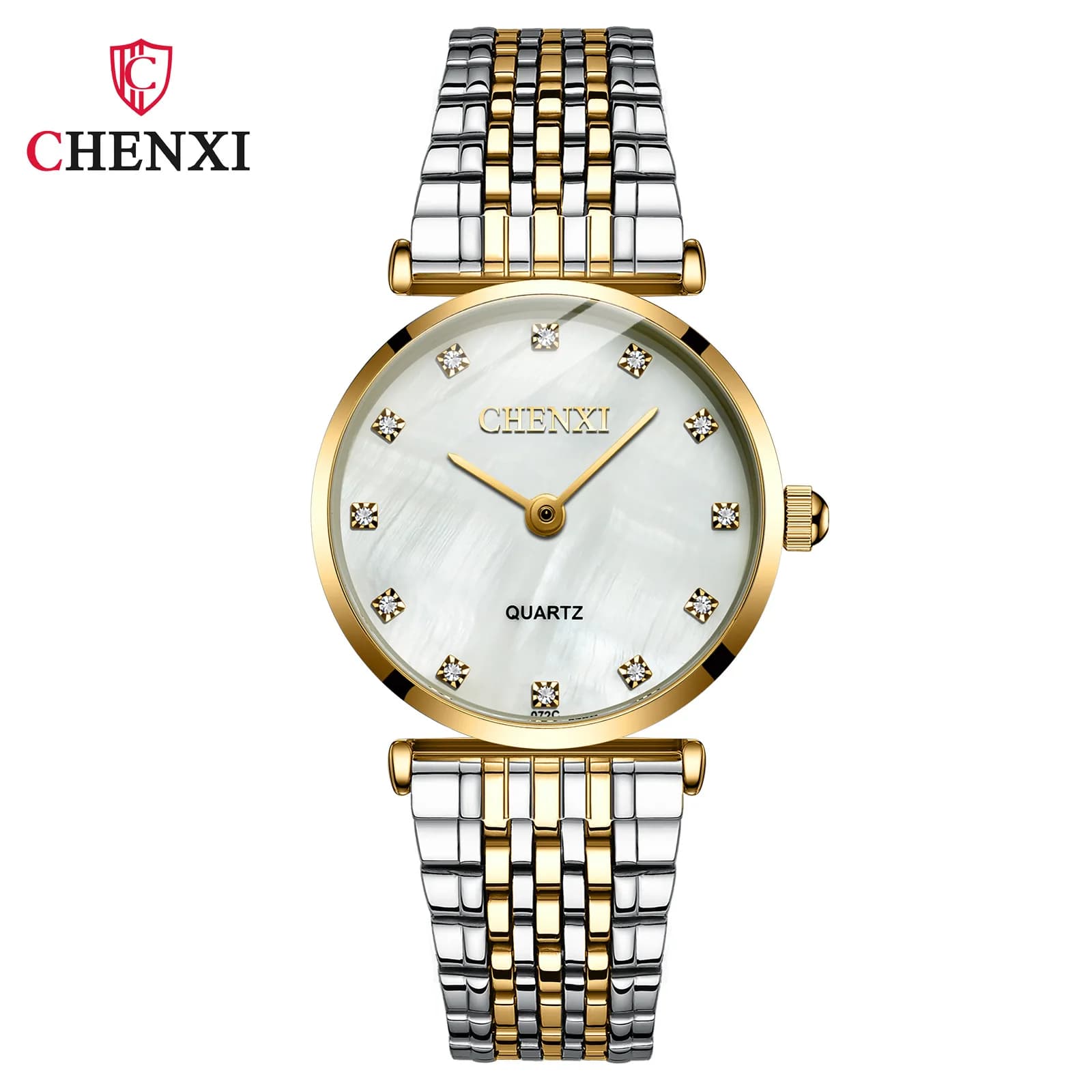 2018 Chenxi Brand Fashion Casual Couples Watches Business Style Women Gold Stainless Steel Waterproof Quartz Charms Dress
