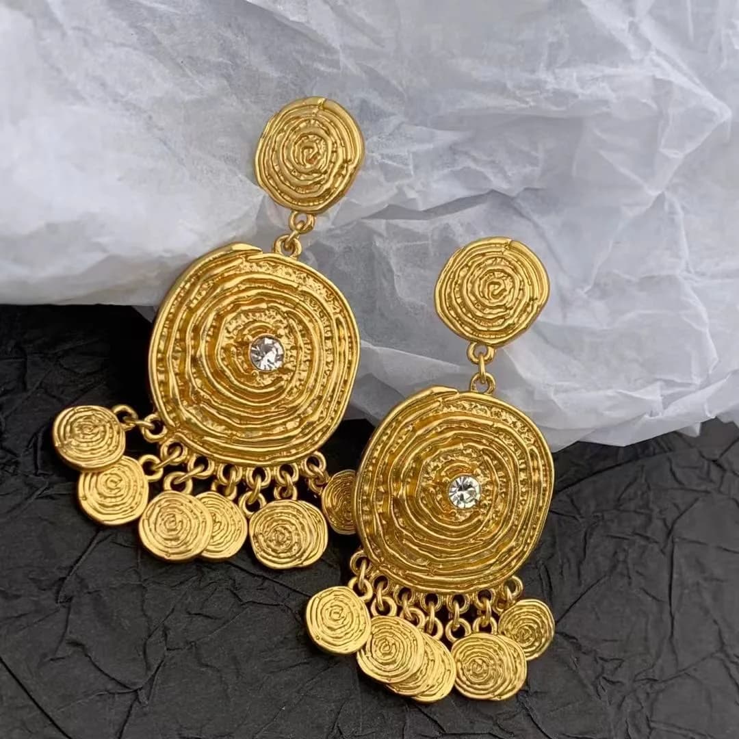 Orecchini Pendenti con Nappa in Stile Medievale Vintage per Donna e Ragazza, Gioielli all'Ingrosso