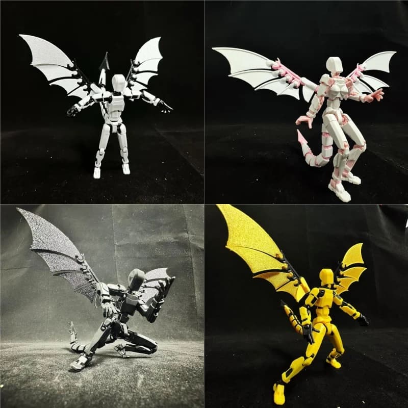 Winged Dragon Dummy13 - Action Figure Articolata Stampata in 3D, Modello Assemblato, Ornamento da Scrivania, Regalo da Collezione