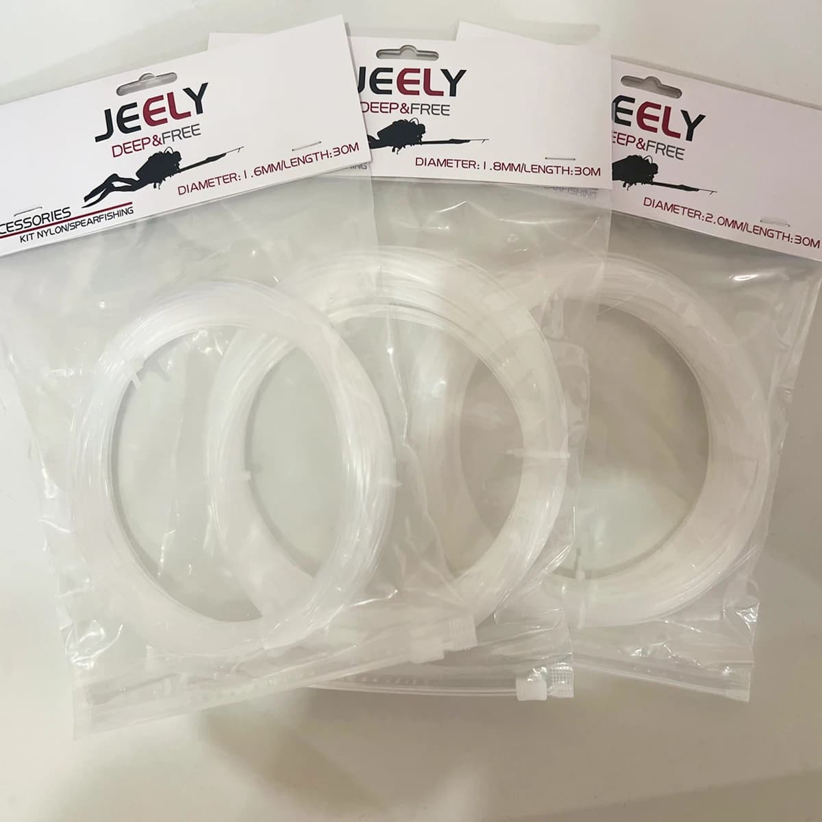 Corda da pesca a linea lunga monofilamento in nylon da 1,6 mm, 1,8 mm 2 mm, lenza da pesca in barca, lenza da pesca subacquea in imballaggio da 30 m