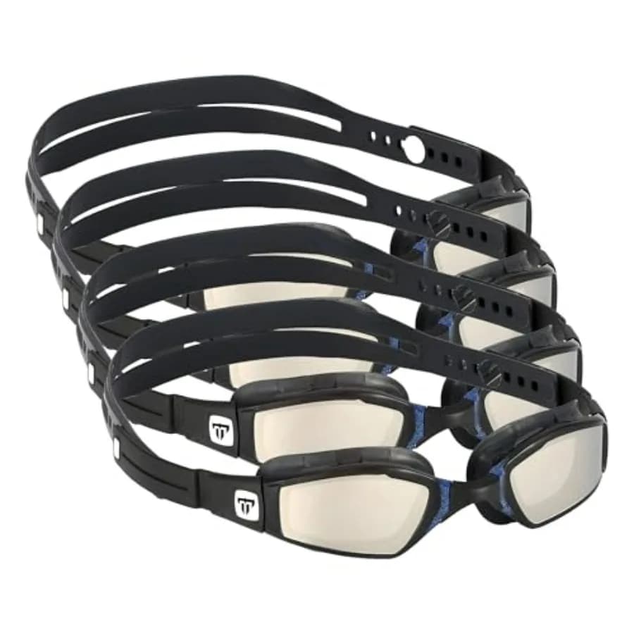 Aquasphere Ninja Adult Unisex Swimming Goggles for pool and open water use, silicone frame in black with anti-fog mirrored lens