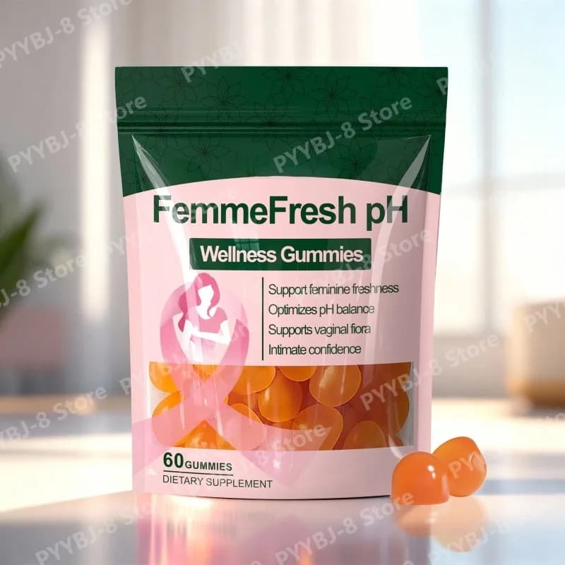 Integratore alimentare PH Wellness Gummie con vitamina C, mirtillo rosso e ananas per il supporto dell'equilibrio del pH femminile e della salute del sistema digerente, 60 pezzi.