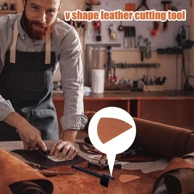 Handmade Leather Tool V-shaped leather wallet edge processing Tool Precision Punching Equipment for Wallet Bags Beginner Bags