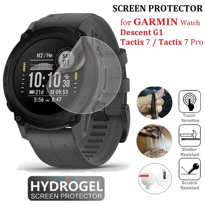 10PCS TPU Hydrogel Screen Protector per Garmin Descent G1 / Tactix 7 Pro / Tactix 7 Smart Watch HD Clear Soft pellicola protettiva