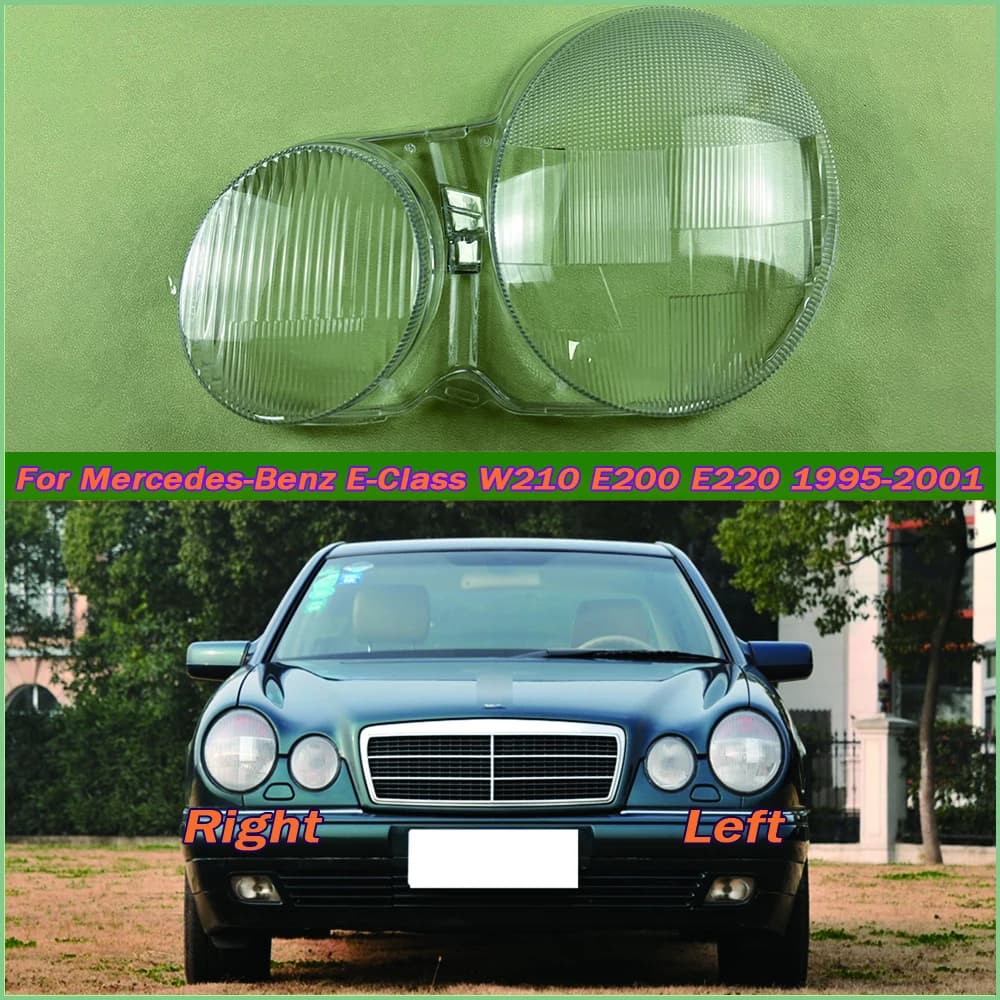 Copertura faro anteriore per Mercedes-Benz Classe E W210 E200 E220 1995-2001, lente faro, guscio protettivo auto