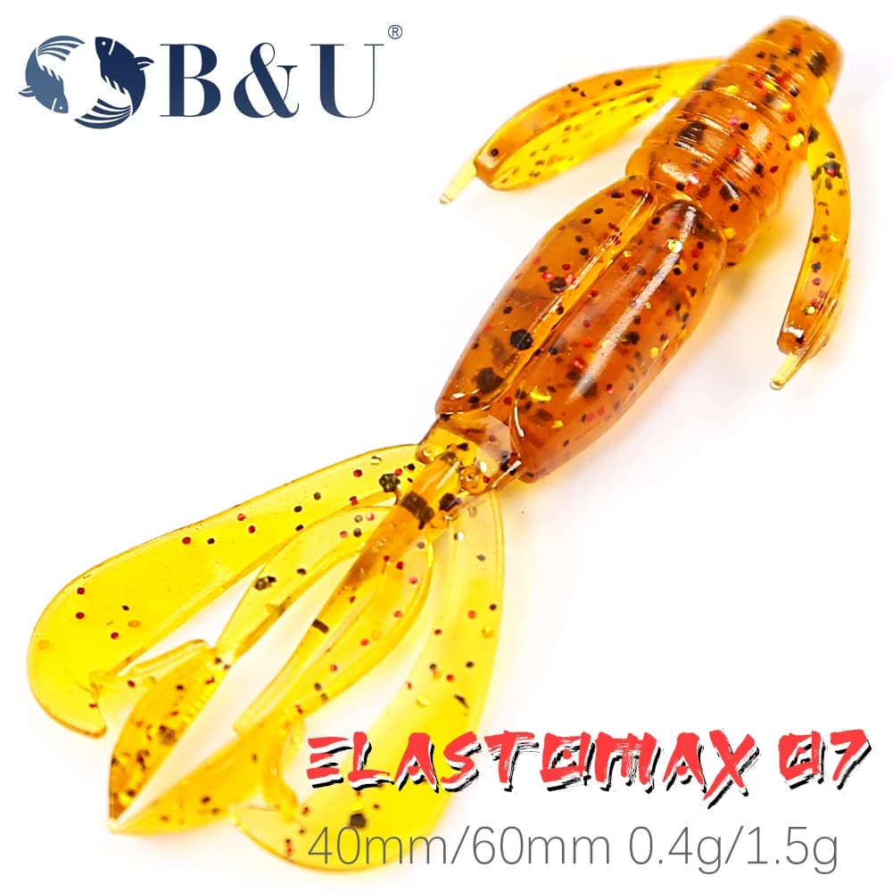 B&U Verme Galleggiante Craws Gamberetti Esca Morbida Odore Con Sale Esche Artificiali In Silicone Jig Wobblers Bass Carpa Pesca Attrezzatura Da Pesca