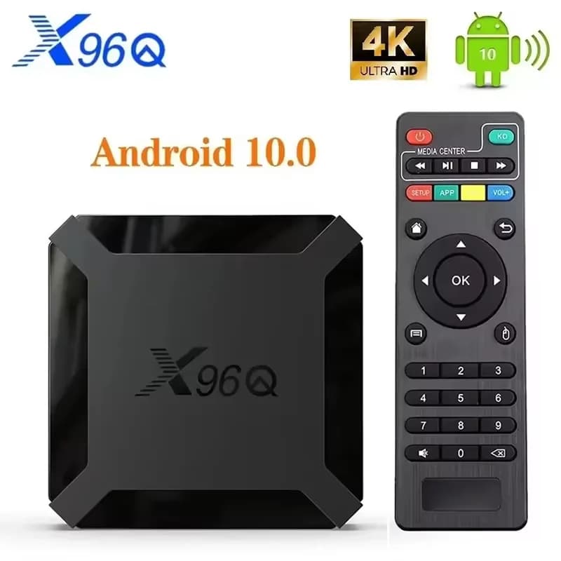 X96Q H313 Android10 TV Box 1/2GB RAM 8/16GB ROM 2.4G WiFi 100M LAN 4K UHD Smart Media Player