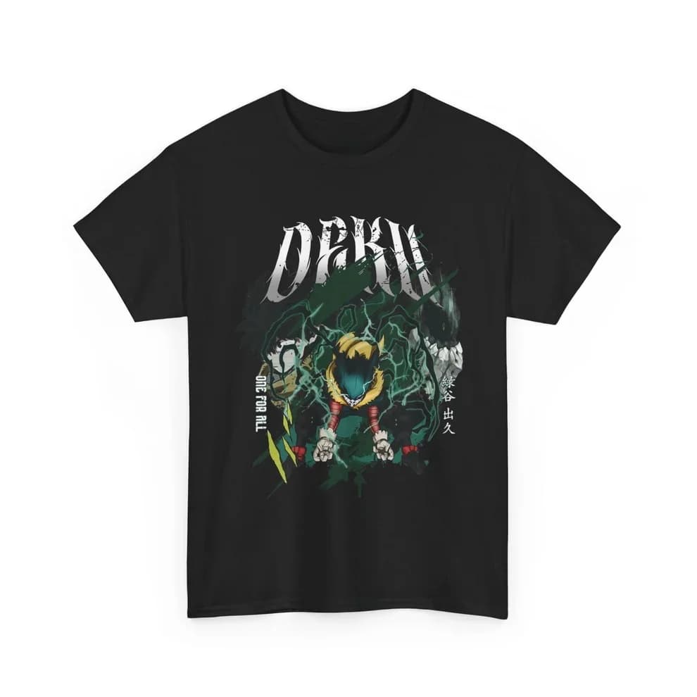 My Hero Academy Dark Deku Vigilante Surge T-shirt in cotone da uomo e da donna T-shirt a maniche corte casual comode alla moda stile anime