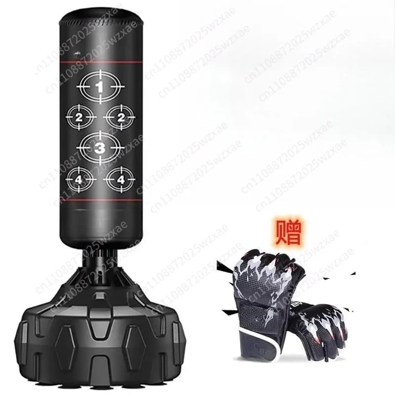 Freestanding Punching Bag with Boxing Gloves Heavy Boxing Bag with Suction Cup Base for Adult Kids - Men Stand Kickboxing Bag