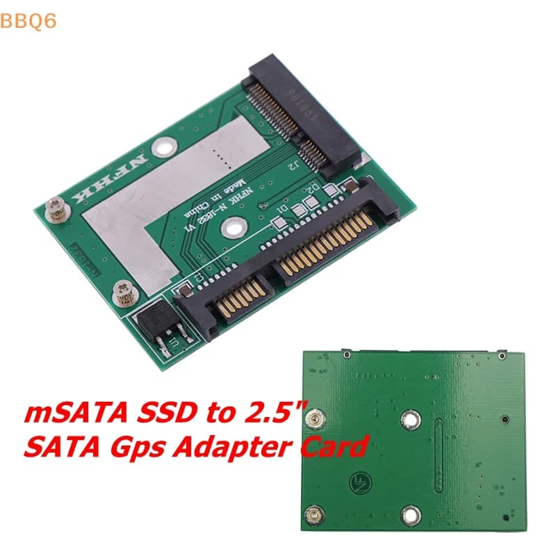 SSD MSATA Converter Adapter to SATA III 2.5'' 6.0Gbps, Riser Card Extension Module Mini PCIE SSD