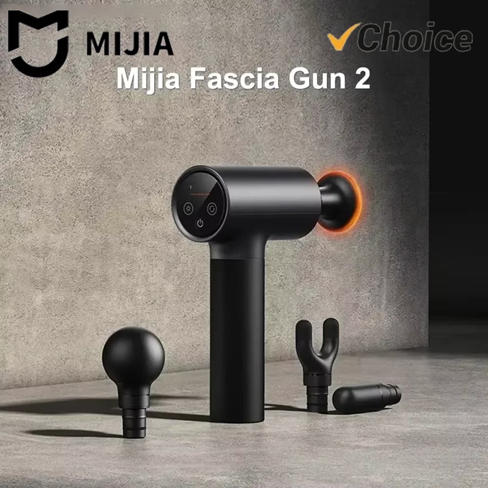 New Mijia Fascia Gun 2 Dual Mode 3 Gear Hot Pack Mode Strong Power Intelligent Multiple Safety Protection Black