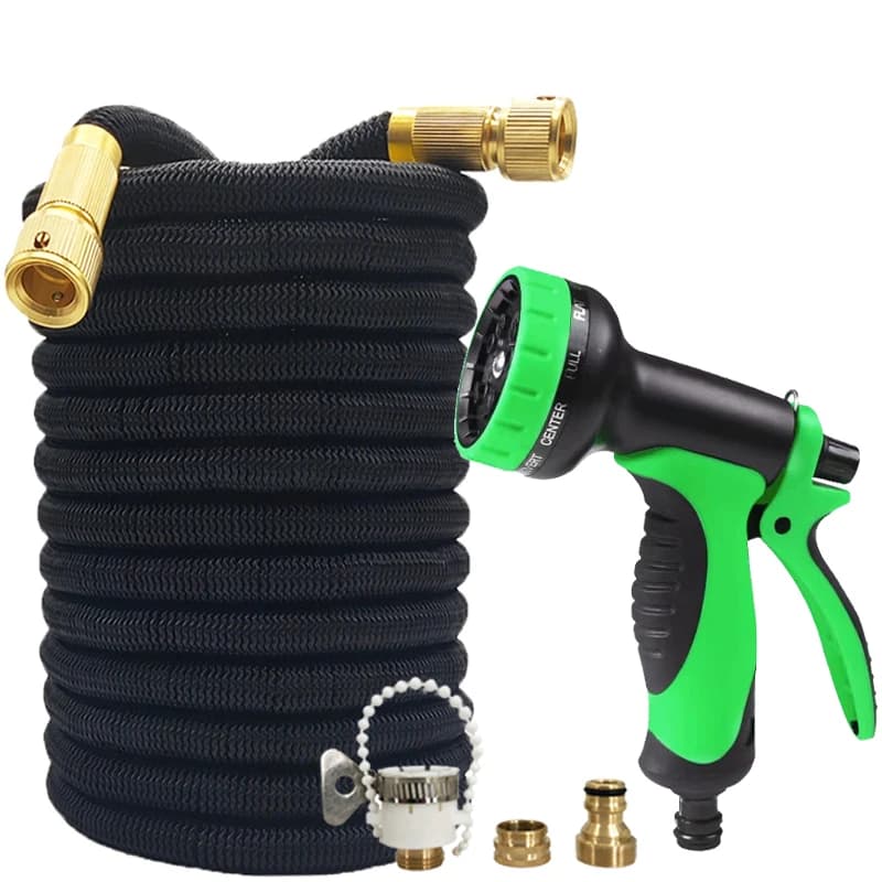 Tubo Flessibile Telescopico per Acqua, Pistola ad Alta Pressione, 10 Funzioni, Tubo per Lavaggio Auto e Giardino, Accessori per Autolavaggio