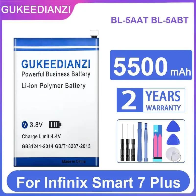 Batteria leggera per cellulare da 5500mAh BL-5AAT BL-5ABT a lunga durata per Infinix Smart 7 Plus