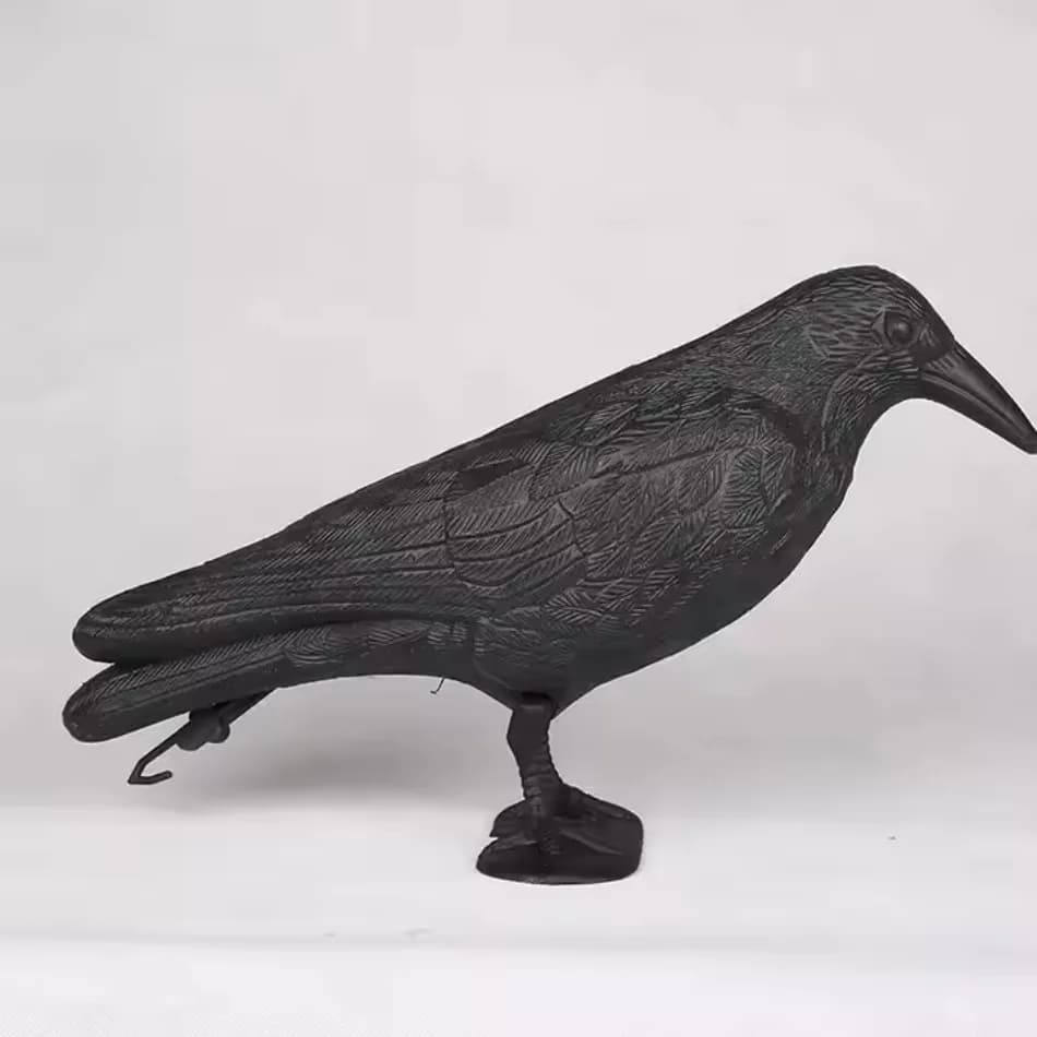 Simulazione di bersaglio animale 3D Corvo Arco e freccia Esca da addestramento per caccia PE Spaventare uccelli Decorazione del giardino Accessori per tiro con l'arco