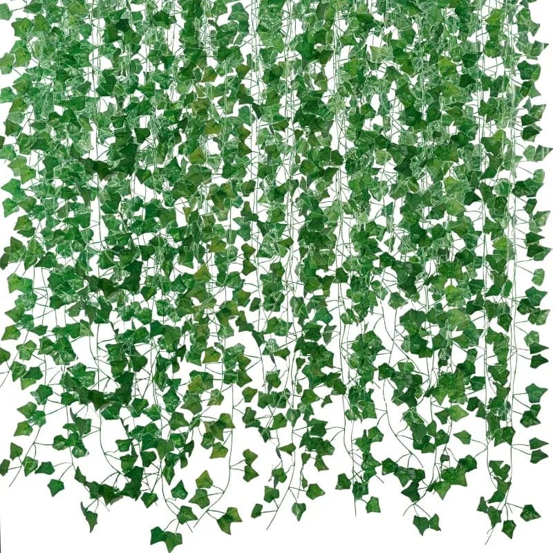 Screws for the decor of the room (96-foot packaging) Artificial plant Esthetic shear leaves hanging green garlands for the wall of the bedroom of the house