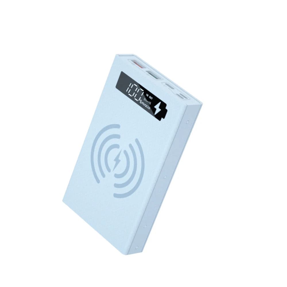 Custodia per banca di potere per batteria 5 * 18650 Supporto per ricarica rapida wireless Batteria a testa piatta Custodia fai da te staccabile senza batteria