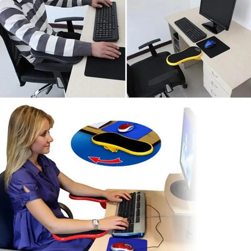 Poggiabraccio per Computer da Scrivania, Estensore Regolabile per Tastiera, Supporto Girevole per Polso e Mano, Protezione per Spalla